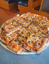 Large Sausage And Black Olive Pizza