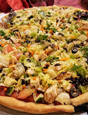 Grilled Chicken Salad Pizza
